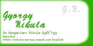 gyorgy mikula business card